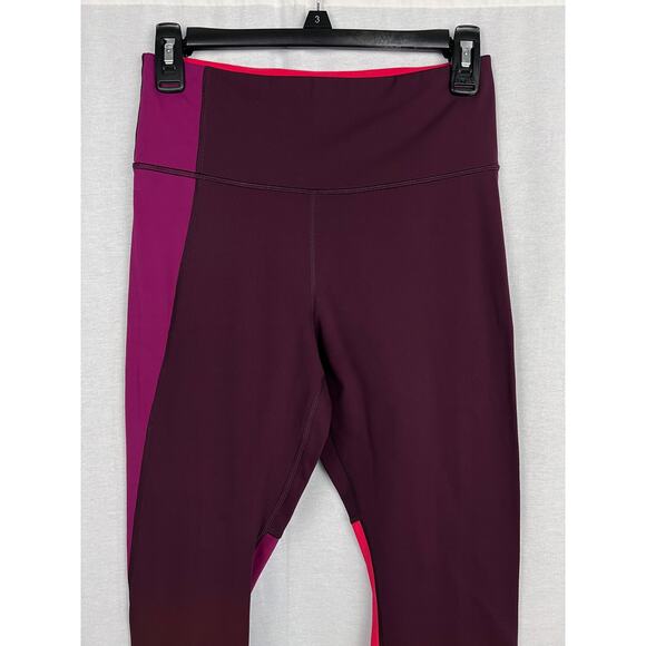 Athleta Leggings Asymmetrical Colorblock Supersonic Running Workout Sporty Yoga - Picture 2 of 5